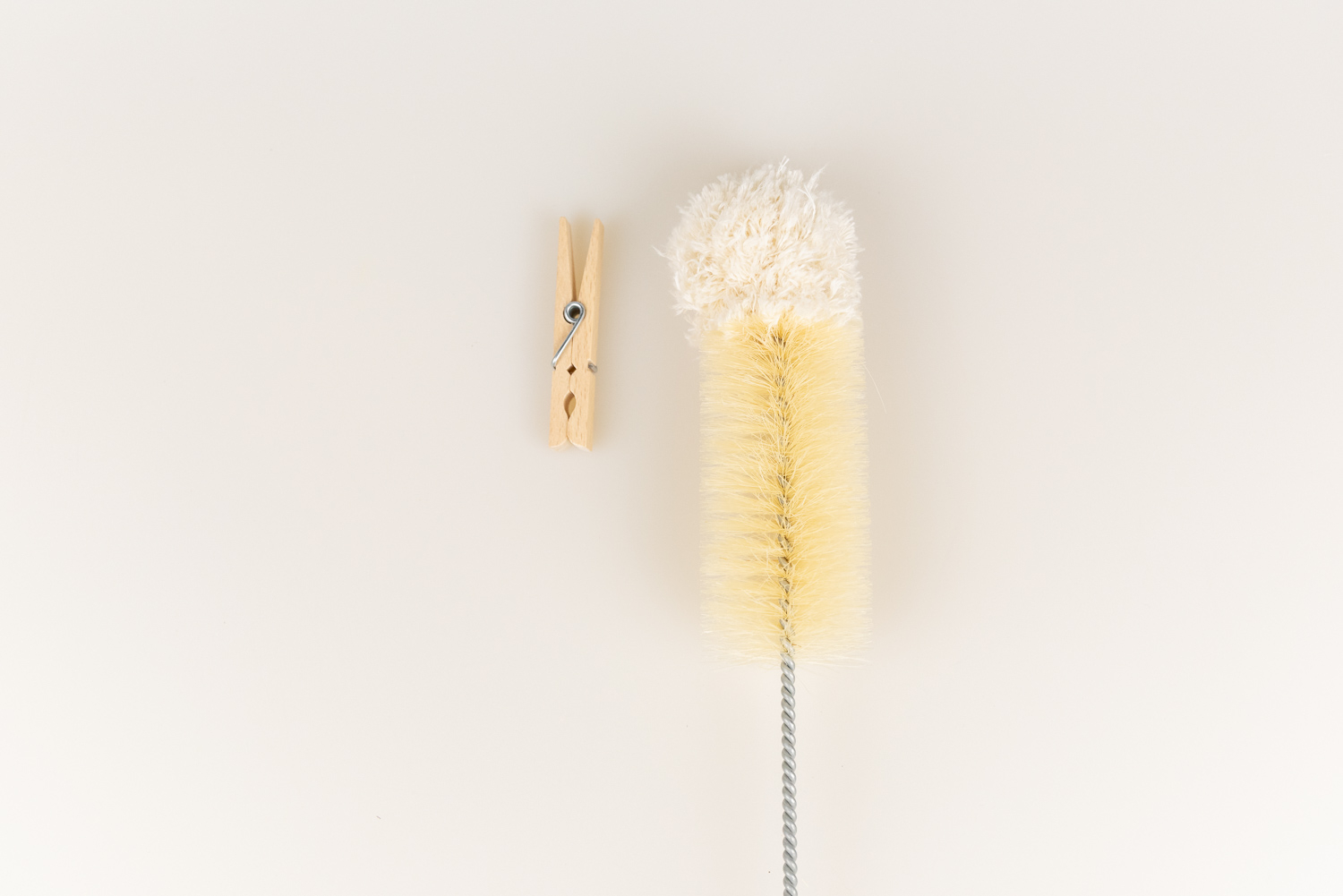 Flaschenbürste Baumwollkopf lang